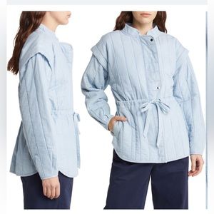 Treasure & Bond quilted chambray jacket